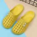 Home Slippers Women's Summer Indoor Non-Slip Silent Home Thick-Soled Couple Bathroom Bath Men's Soft-Soled Sandals.