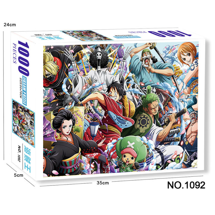 Qi play manufacturers cross-border One Piece cartoon animation paper puzzle 1000 pieces of adult and children's assembly educational toys