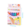 6Pcs 3D Printing Bubble Pen DIY Ink Puffy Paint Pens Like Popcorn Pens Greeting Birthday Cards Handmade Kids Gifts.