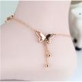 1 Pcs Summer Butterfly Beads Anklet Foot Chain Ankle Snow Bracelet Charm Crystal Anklet Tassel Beach Vintage Foot Jewelry Gift. 