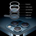 For iPhone 15 Pro Max /15 pro Diamond Camera Lens Protectors Camera Metal Ring Glass for iPhone 15 pro max/15 pro Protective Cap. 