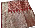 Indian benaroshi katan saree with blouse pics/Wedding katan saree /Red colour katan saree. 