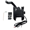 Motorcycle With USB Charging Mirror Fitting Mobile Holder Metal 2 A Bike Mobile Charger.