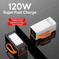 PowerBank 200000mAh Two-Way 120W Fast Charging Powerbank Portable Charger Type-C for IPhone 14 13 W/ LED Light External Battery.