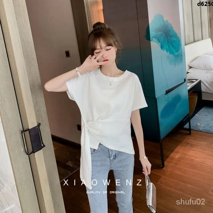 Solid%20Color%20round%20Neck%20T%20Regular%20Women's%20Summer%20Wear%20New%20Clothes%20Bottoming%20Design%20T-shirt%20Top%20Scheming%20Half%20Sleeve%202024%20All-Matching%20%E3%80%85%20-%20Image%202