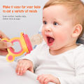 Cute Cartoon Baby Fruit Feeder Soft Silicone Pacifier Children Fresh Food Nibbler Supplementary Food Feeder Baby Feeding Pacifier with Cover.