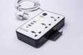 Maxline ML-804 Multiplug 3 Ways Power Socket And 4USB Port With Adjust 2 Mobile Stand 2 Yard/ 6 Feet Cable White Colour. 