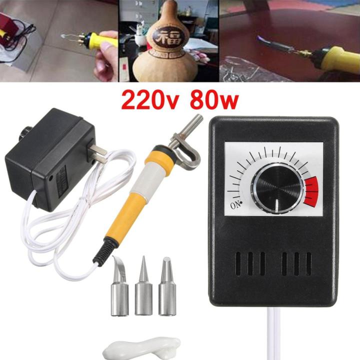 Pragmatic 80W Multifunction Pyrography Machine Gourd Wood Heating Burn ...
