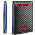 Carbon fiber USD clip genuine pickup bag with large capacity and multiple card slots, luxurious wallet for men.