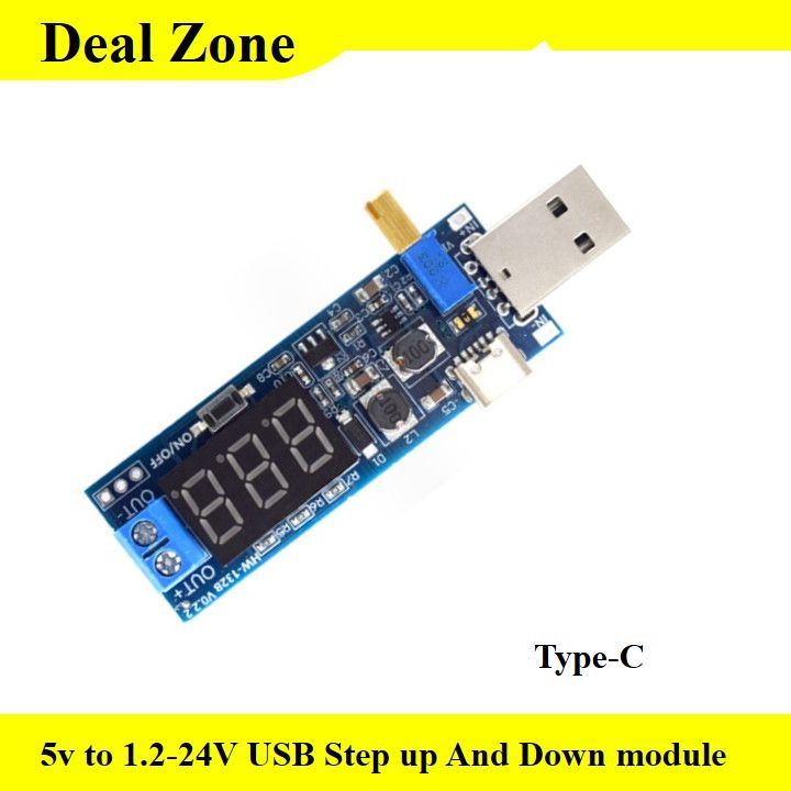 USB Step UP Down 5v to 1.2v to 24v Buck Boost Converter Type-C