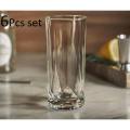 Drinking water glass Clear Tall Water Galss - 6 pcs set, W046. 