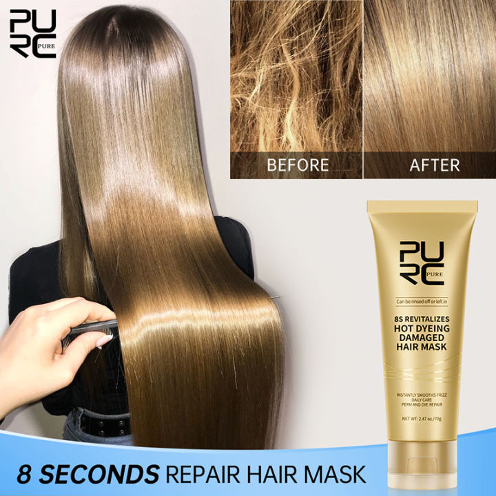 PURC 8 Seconds Hair Mask Professional Keratin Treatment Cream Smoothing Straightenig Soft Repair Damaged Frizz Hair Care Product Vnce