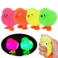 【Trick or Treat Alliance Mall】Cute Chickens Squidgy LED Ball Squeeze Relieve Kids Toy. 