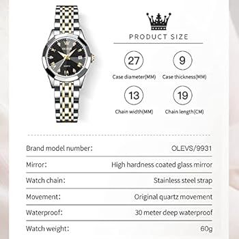 Stylish%20&%20Fashionable%209931%20Elegant%20Rhombus%20Mirror%20Original%20Quartz%20Ladies%20Watch%20-%20Image%203