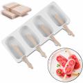 1 Pcs Silicone Popsicle Molds Baking Mini Homemade Ice Cream Bar Cakesicle Mold.