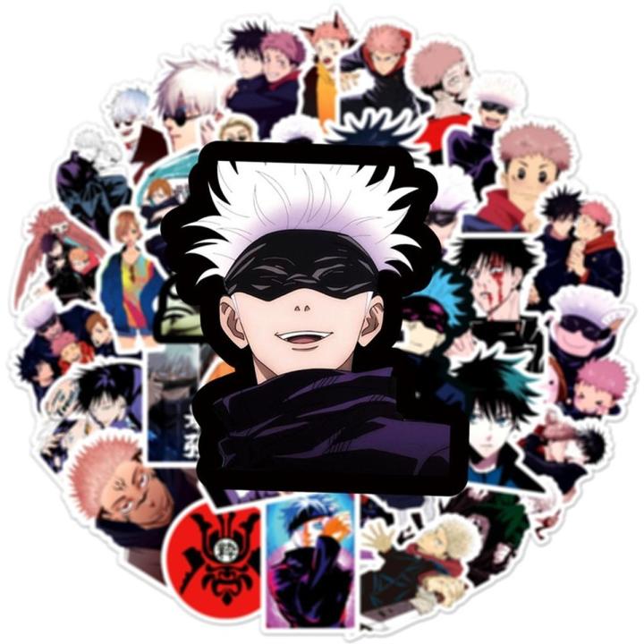 Anime Jujutsu Kaisen Stickers Gojo Satoru DIY Waterproof Sticker Kid Gifts Stationery