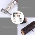 31 Pcs Leather Sewing Tools Diy Leather Craft Tools Hand Stitching Tool Set With Groover Awl Waxed Thread Thimble Kit. 