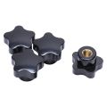 5Pcs M8 Female Thread 32mm Star Head Clamping Nuts Knob Grip Handle.