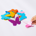 10 pieces Glitter Foam butterflies with glue - Ideal for wall decoration and Crafts Projects - glitter paper butterflies. 