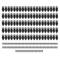 100Pcs Rotating Buttons Photo Frame Hooks Picture Frame Accessories Black with Screws. 
