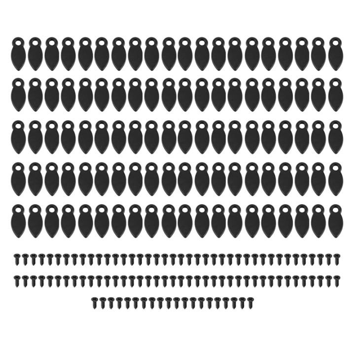 100Pcs Rotating Buttons Photo Frame Hooks Picture Frame Accessories Black with Screws