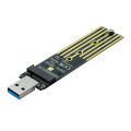 M.2 to USB Adapter Dual Protocol SSD Board M.2 NVME PCIe NGFF SATA M2 Card Support 2230 2242 2260 2280 NVME/SATA M2 SSD RTL9210B.