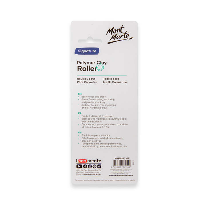 Mont%20Marte%20Polymer%20Clay%20Roller-Clear%20Acrylic%2016cm%20-%20Image%202