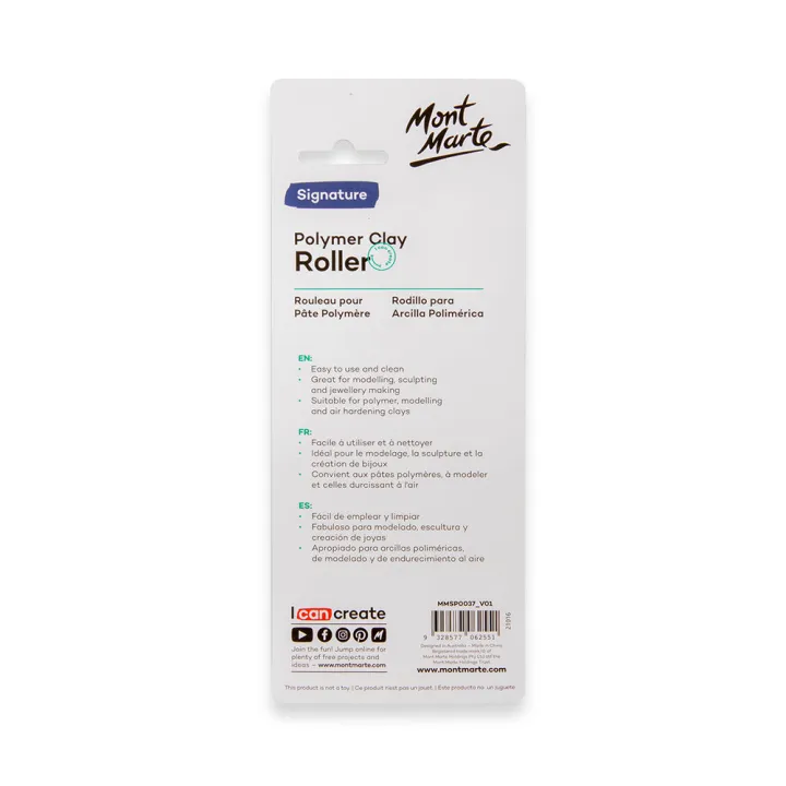Mont%20Marte%20Polymer%20Clay%20Roller-Clear%20Acrylic%2016cm%20-%20Image%202
