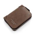 Dropshipping High Quality PU leather Business Card Holder Men Classic Retro Multi-function Multi-card Slot Zipper Id Card Holder.