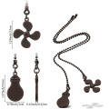 ZOROOM 16Pcs Ceiling Fan Pull Chain Set,Bulb and Fan Pattern Pull Chain Extension Fan Pull Chain Pendant 12 Inch (Red Bronze). 