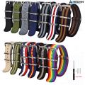 Aotelayer 18mm 20mm 22mm Width Nylon Fabric Watchband Waterproof Watch Strap Bracelet Casual Straps Replacement With Stainless Steel Buckle For Watch Accessories. 