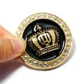 Metal Car Styling Decoration Stickers Crystal Crown Personality Car Body Sticker Accessories. 