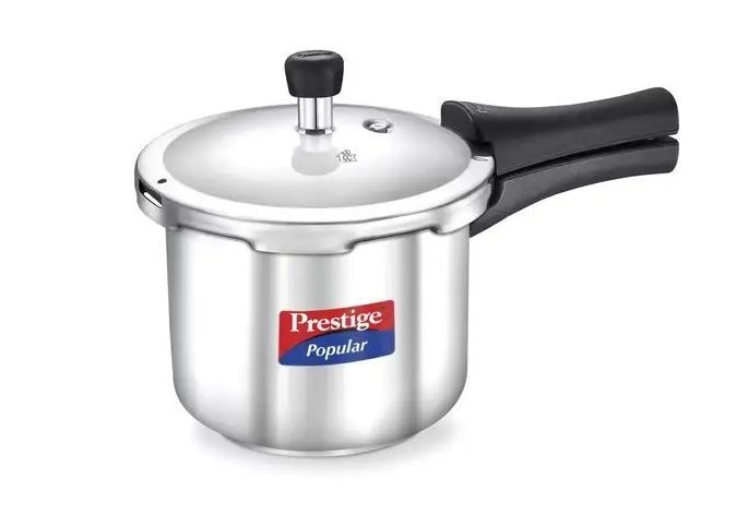 Prestige liter Popular Stainless Steel Gas and Induction Compatible  Pressure Cooker (Silver) 20654