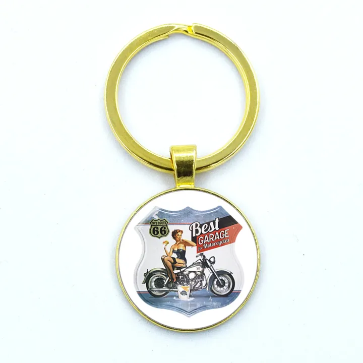 Vintage%20ROUTE%2066%20Keychain%20Motorcycle%20Car%20Keyring%20Handmade%20Glass%20Cabochon%20Key%20Chain%20Holder%20Women%20Men%20Jewelry%20Gift%20-%20Image%207