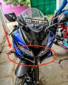 Motorcycle Front Winglet For YAMAHA R15 V2 V3 (Black Color). 
