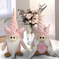 Gnomes Plush Dolls, Plush Pig Doll, Handmade Decoration Faceless Doll Pink Dwarf Figurine, Home Desktop Decoration Easy to Use. 