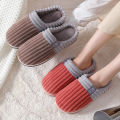 Women Winter Slippers Female Push Thick Bottom Home Cotton Shoes Lady Non-Slip Comfortable Indoors Flats Women's Footwear. 