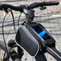 Roswheel Cycling Bike Bicycle Front Top Tube Frame Pannier Double Bag Pouch for 5.5in Cellphone 1.8L 12813L-A. 