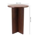 Solid Wood Small Round Table Ancient Tea Colored Wooden Coffee Tea Table For DP. 