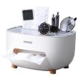 Desktop Tissue Storage Box – Organizer for Phones, Remotes & Stationery.