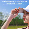Golf Sunscreen Gloves Ice Silk Women Outdoor Sports Half-Finger Gloves Thin Section Breathable Sweat Absorption Conbo.