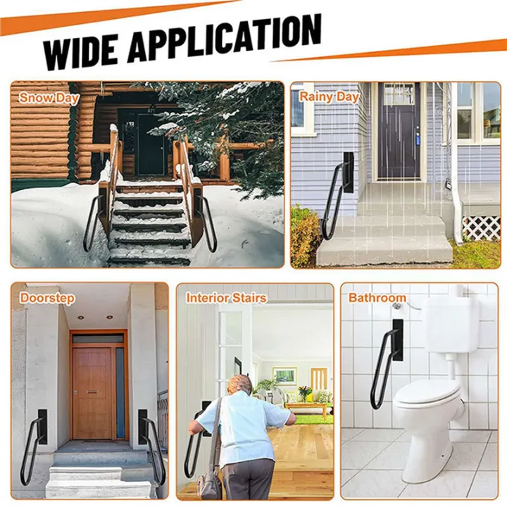 2X%20Secure%20Pipe%20Stair%20Handrails%20Staircase%20Handrails%20Iron%20for%20Wall%20Mount%20Stairs%20Indoors%20and%20Outdoor%20Black%20-%20Image%203