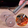 Stainless Steel Dual Wheel Pizza Cutter. 
