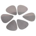 6x Stainless Steel Guitar Picks - Silver. 