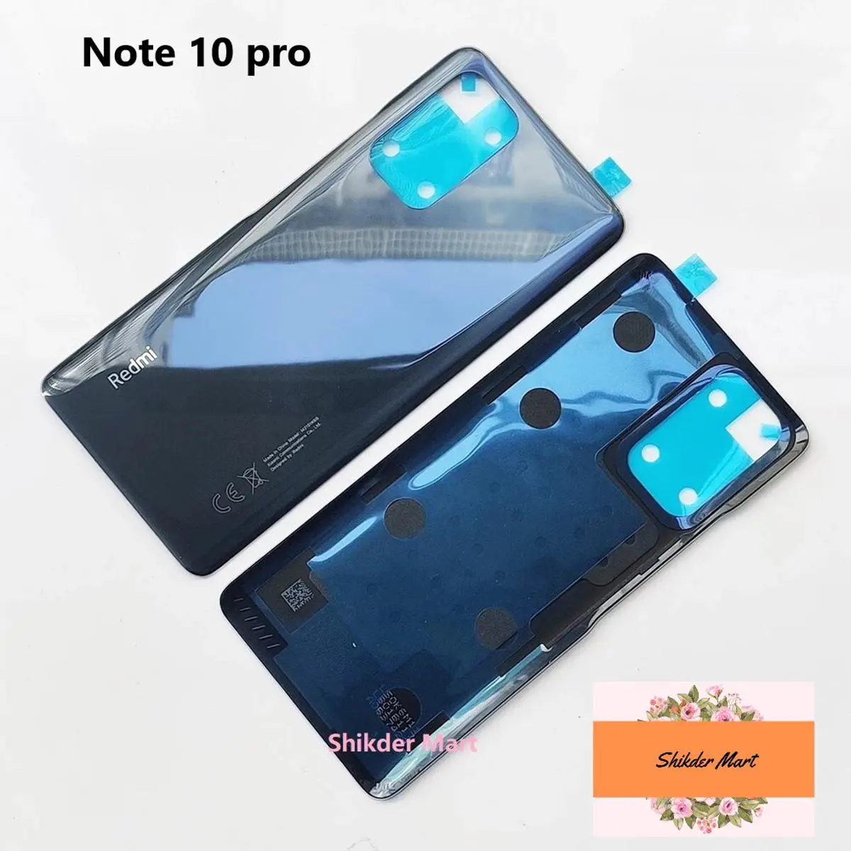 Backshell For Xiaomi Redmi Note 10 Pro Battery Cover Door Back Housing Rear Case Note10 Pro Battery Door Replacement Parts-Onyx Gray. 