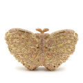 Factory direct hand-set diamond clutch, butterfly shape, colored diamond, luxury colored diamond clutch bag, chain bag. 