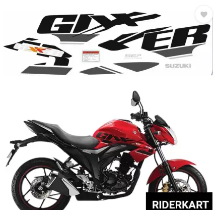 India Original Full Body Sticker For Gixxer Monotone Red