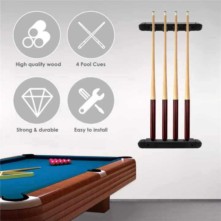 4%20Holes%20Wall%20Mounted%20Hardwood%20Billiard%20Cue%20Rack%20Pool%20Cue%20Rack%20-%20Image%203