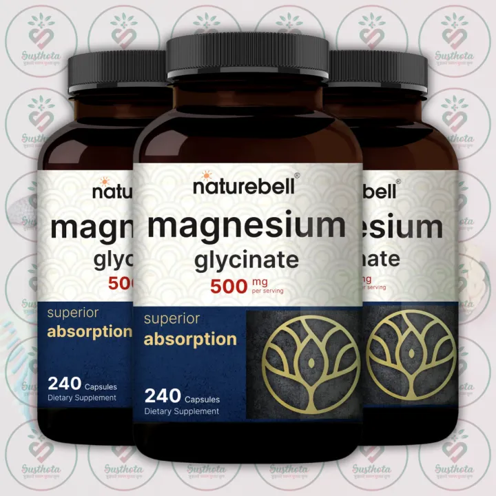 NatureBell%20Magnesium%20Glycinate%20-%20500%20mg%20-%20240%20Capsules%20-%20Superior%20Absorption%20-%20for%20Muscle%20&%20Bone%20Health%20-%20Image%202