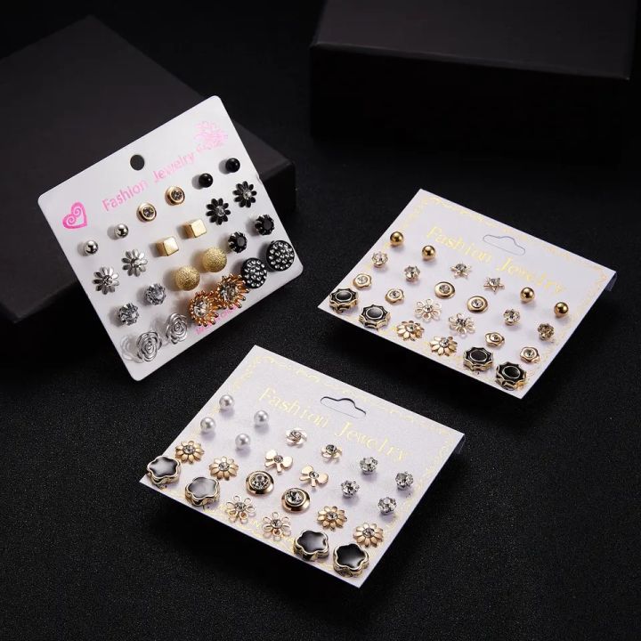 New%20Trendy%20Fashionable%2012%20Pairs%20=24%20Pcs%20Mixed%20Designs%20Pearl%20Stud%20Earrings%20for%20Girls%20Simple%20Stylish%20-%20Earring%20for%20Women%20New%20Collection%20-%20Earrings%20Set%20for%20Girls%20Stylish%20-%20Kaner%20Dul%20for%20Girls%20-%20Image%202